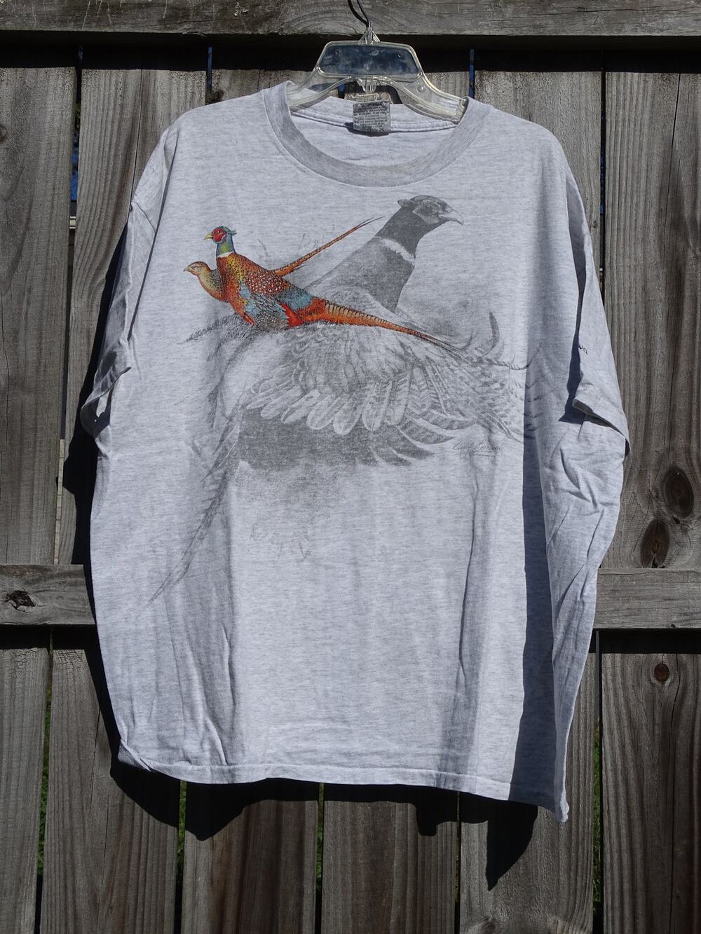 Vintage Cliff Bonamie Artist T-Shirt XXL Heavyweight USA Made 90s Graphic Fade
